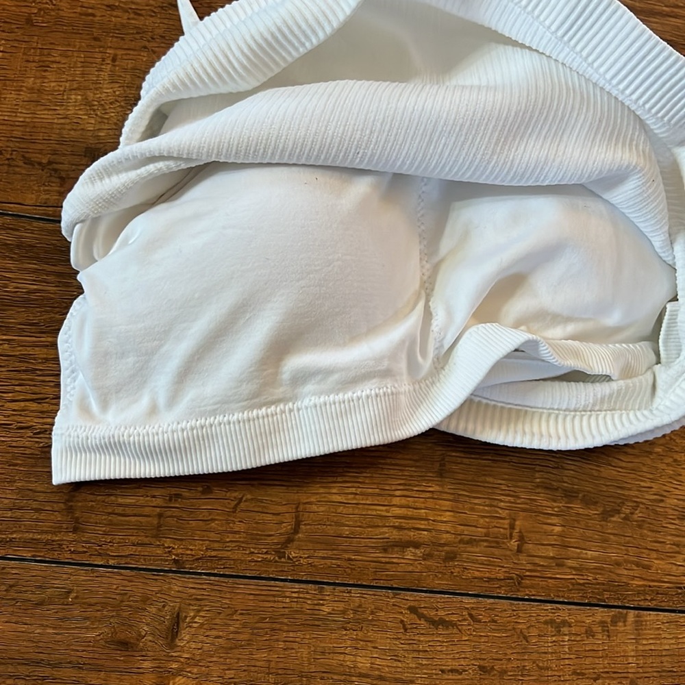 White Ribbed Tank Top - Picture 2 of 4